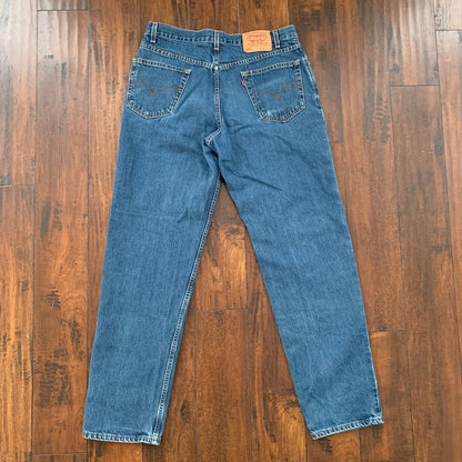 Levis 550 Vintage 90s Relaxed Fit Blue Denim Jeans Size 36X34 Act 33x32