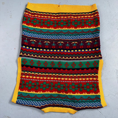 Allen Solly Womens Pullover Knit Sleeveless Cotton Vest Aztec Multicolor Crazy