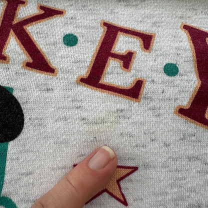 VTG 90s Disney Mickey Mouse Pullover Sweatshirt Crewneck Grey Mountain XL