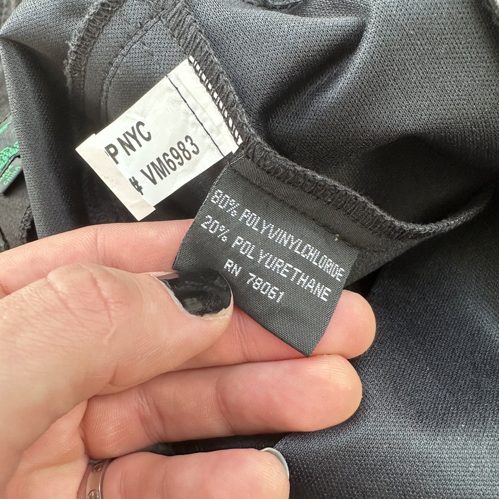 Tripp NYC Vintage M Black Faux Leather Goth Punk Mini Skirt Rare Grunge Y2K 90s