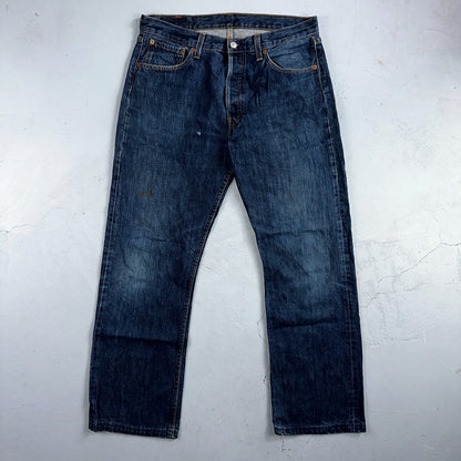 Levis 501 Vintage Y2K XX Straight Leg Jeans Blue Med Wash 34x32 Act 33x29