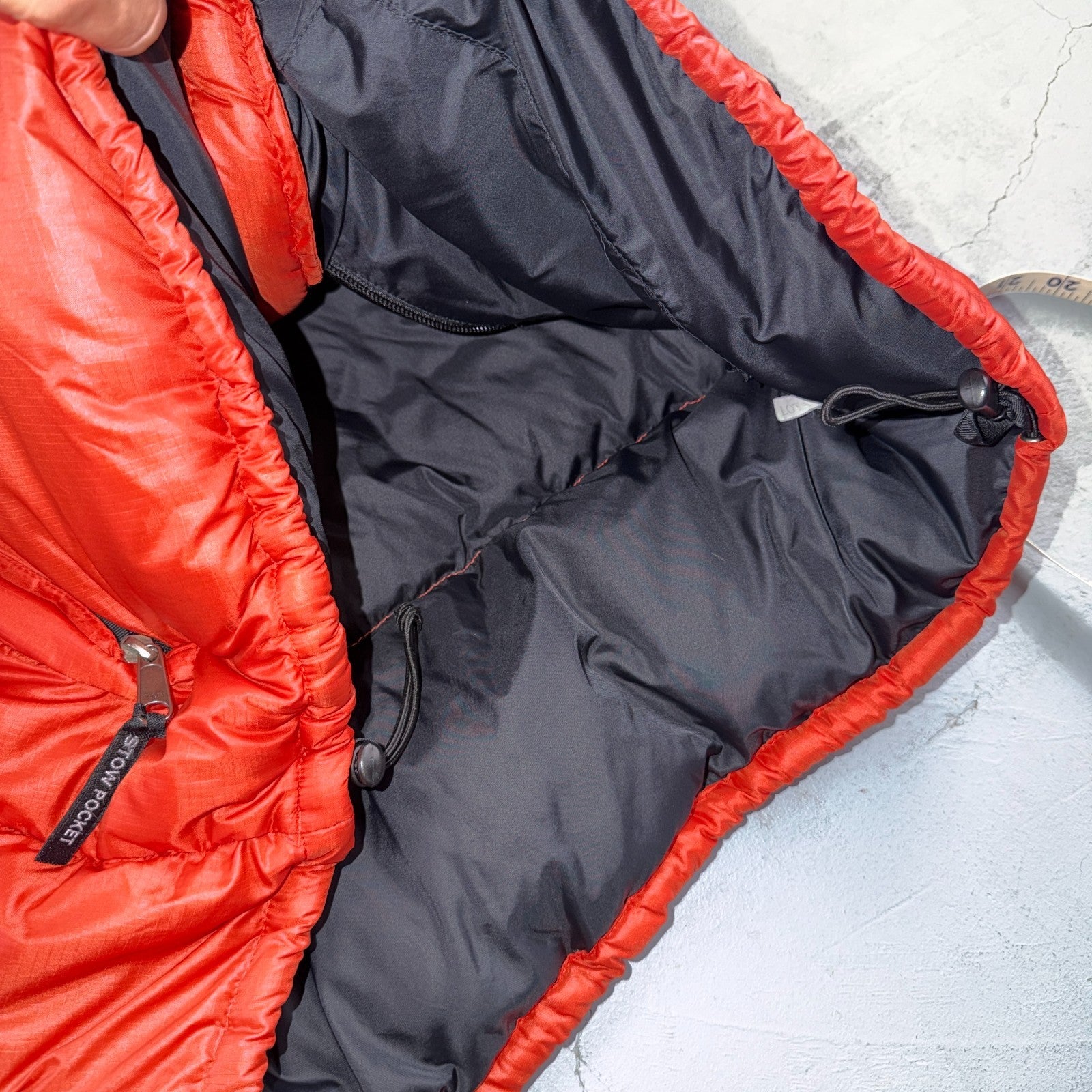 VTG The North Face 90s Nupste Vest XL Goose Down Orange Warm Damaged TNF