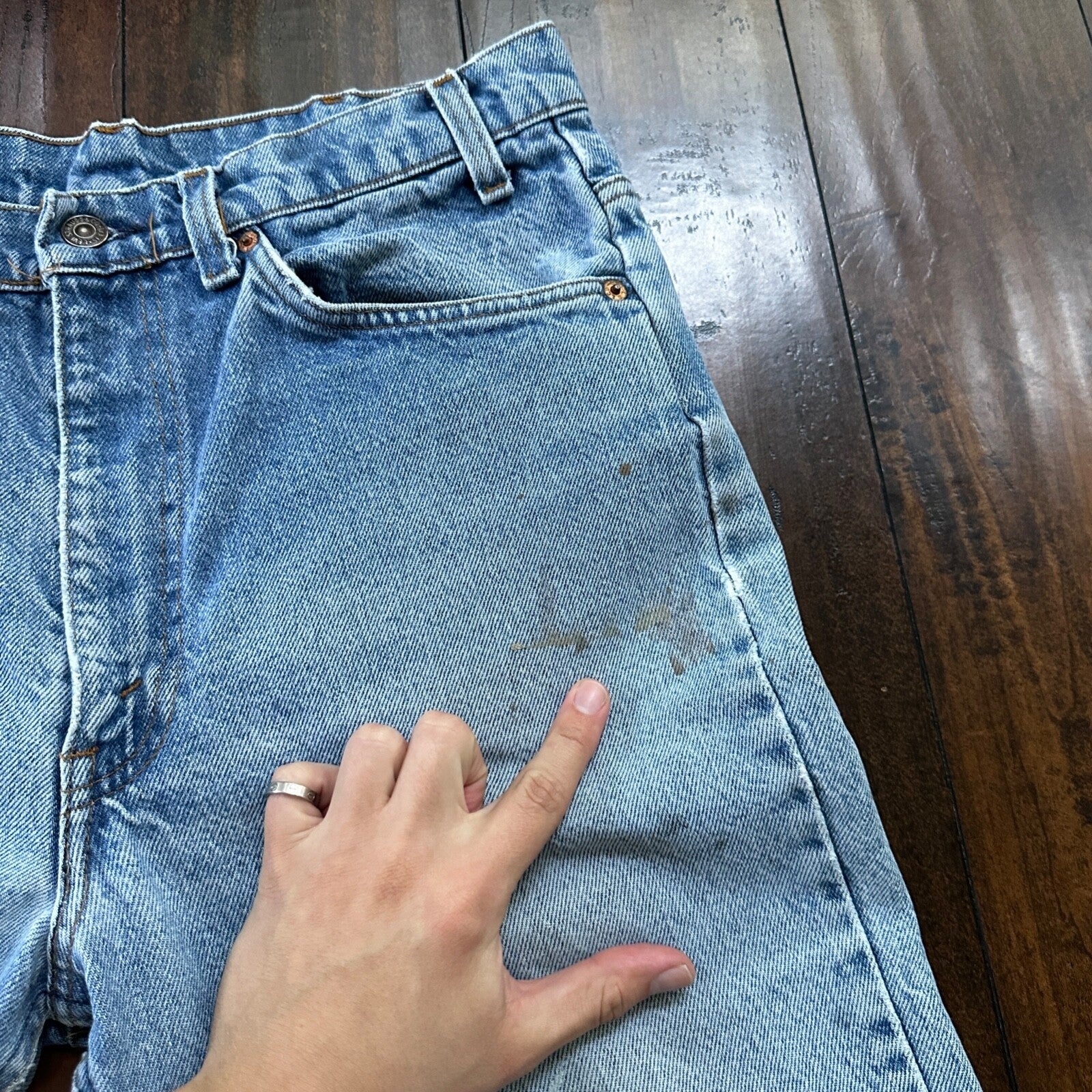 Levis 517 Vintage 80s USA Orange Tab Bootcut Flare Blue Jeans 34x31 Act 31x28