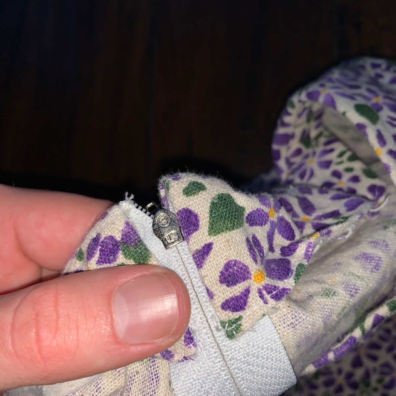 70s Women's Vintage House Dress Kaftan MuMu Shift Purple Floral 80s Hipster Cute