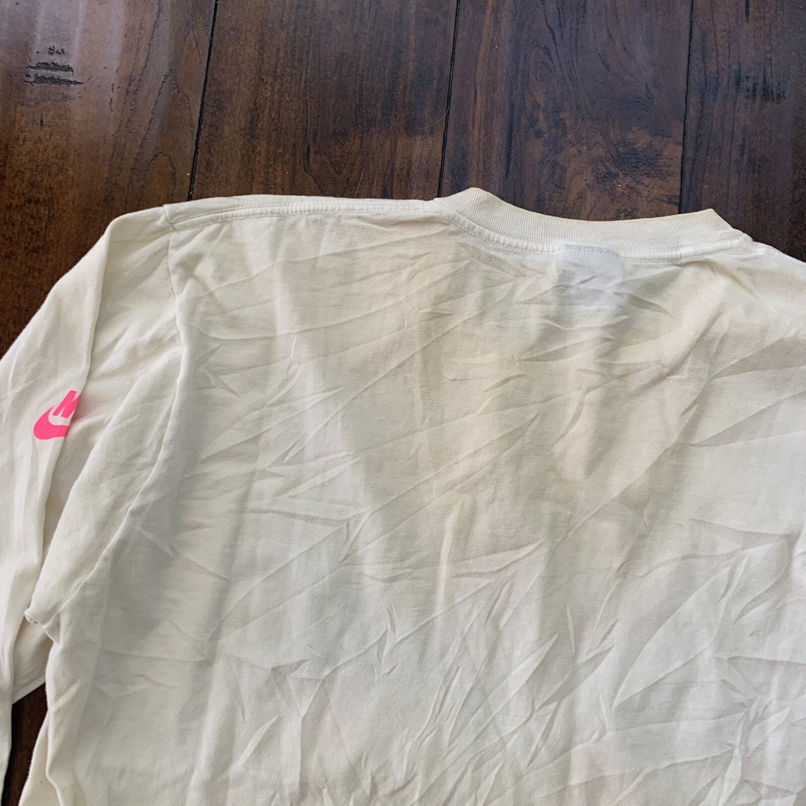 Vintage Nike T Shirt USA Rare Blue Long Sleeve 80s Volleyball 90s Sports Pink