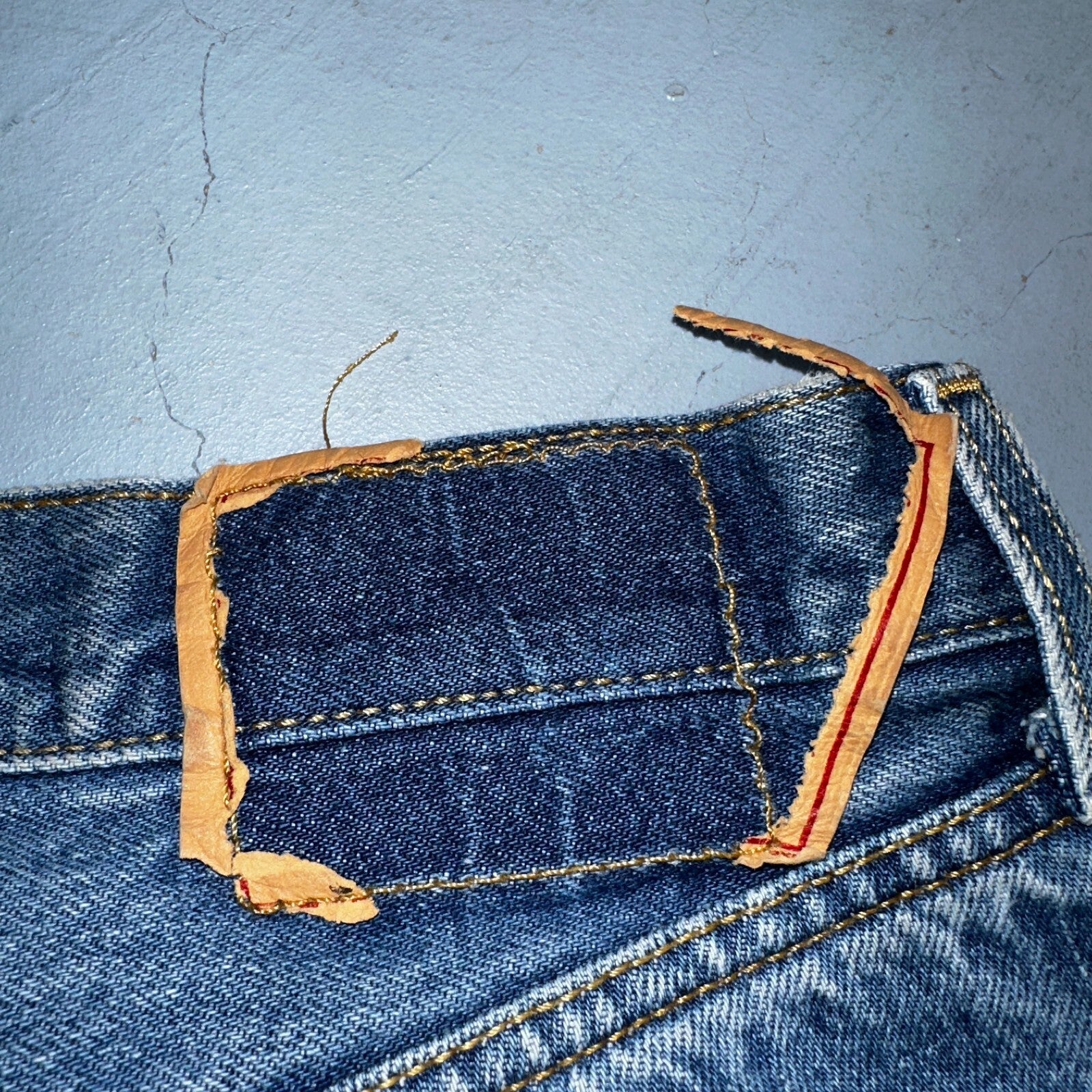 Levis 501 Vintage Y2K XX Straight Leg Jeans 90s Blue Med Wash 34x36 Act 31x31