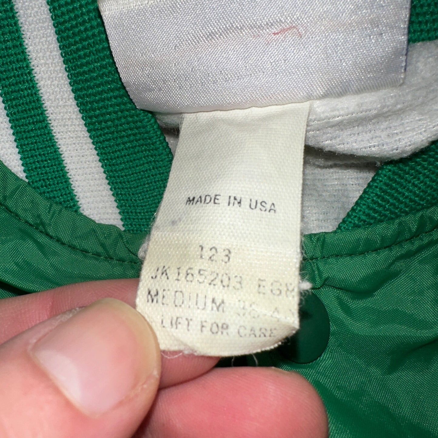 Vintage East Bay Classic Starter Satin Jacket Nylon 80s Green Chainstitch Cars