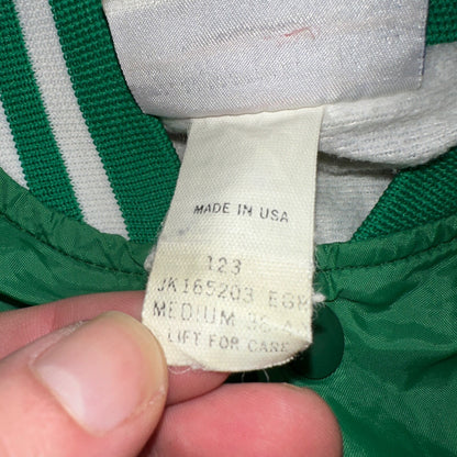 Vintage East Bay Classic Starter Satin Jacket Nylon 80s Green Chainstitch Cars