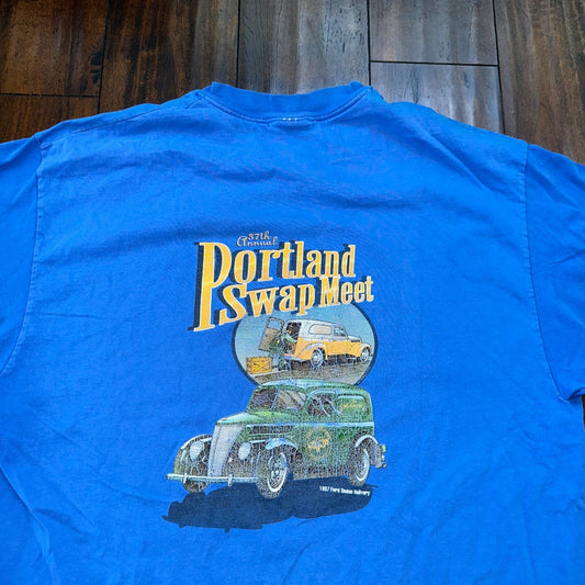 Portland Swamp Meet Oregon VTG T Shirt 1997 Ford Classic Cars Garbage Cool