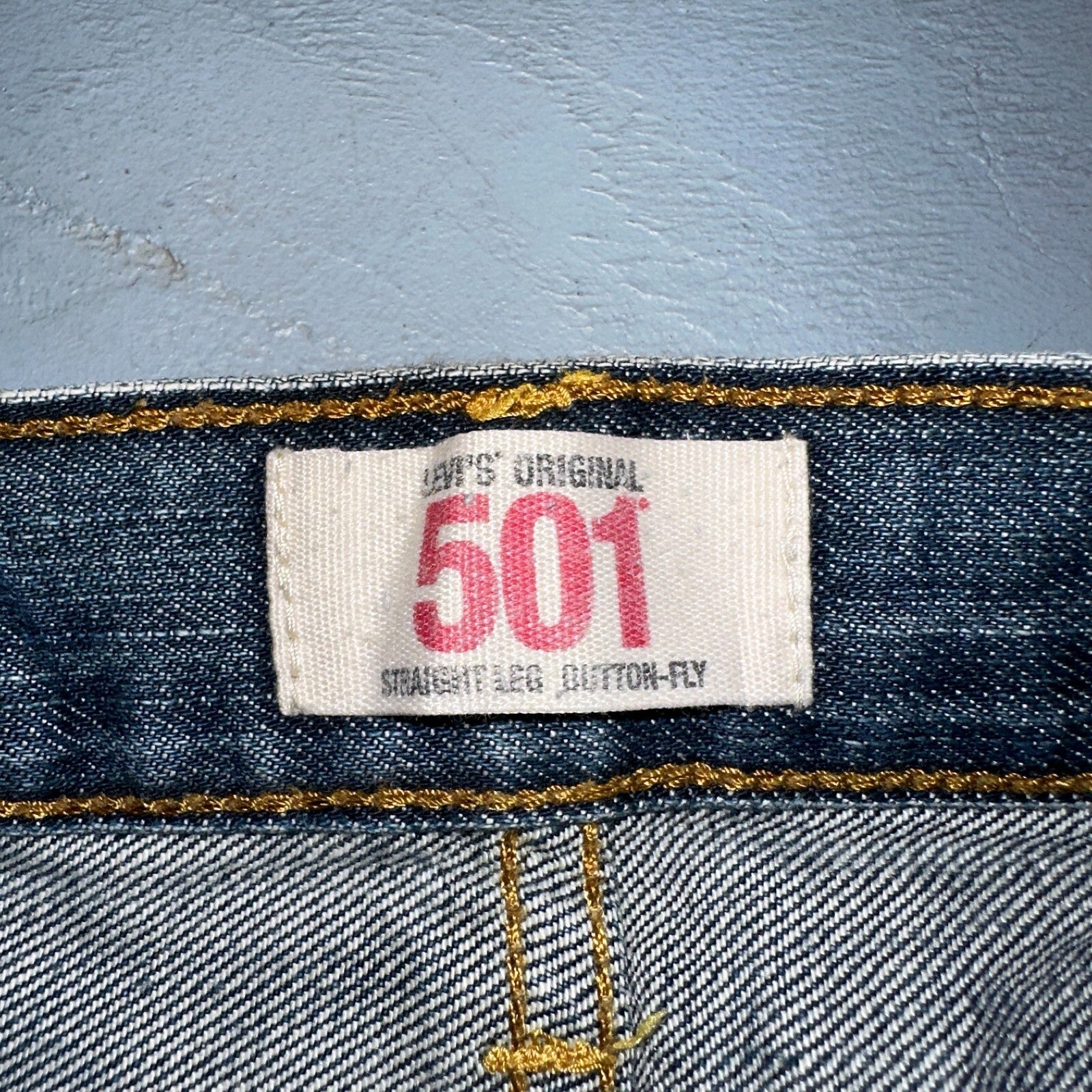 Levis 501 Y2K XX Straight Leg Jeans Blue VTG Med Wash 33x34 Act 31x29