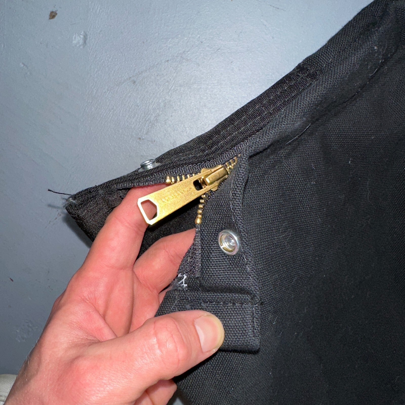 Carhartt R41 Quilt Lined Bib Overalls Mens 42x30 Black Duck Double Knee Tags VTG