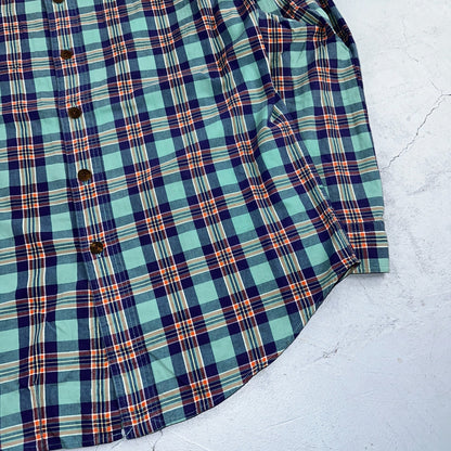 Polo Ralph Lauren Mens Long Sleeve Button Down Shirt Size M Plaid Green Blue