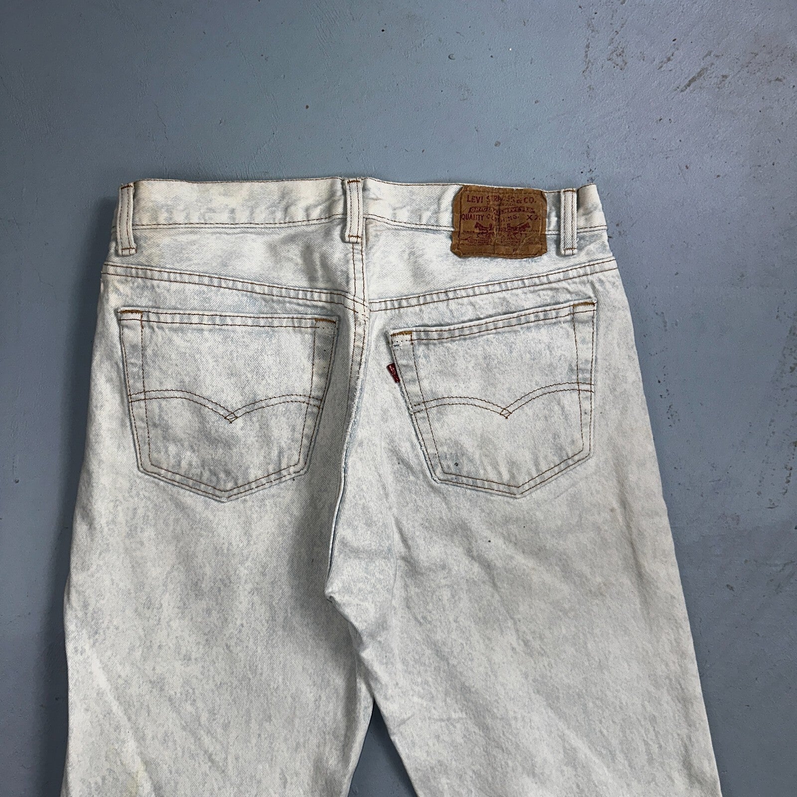 Levis 501 Vintage 90s USA XX Straight Leg Jeans 32x34 Blue Light Wash Act 29x32