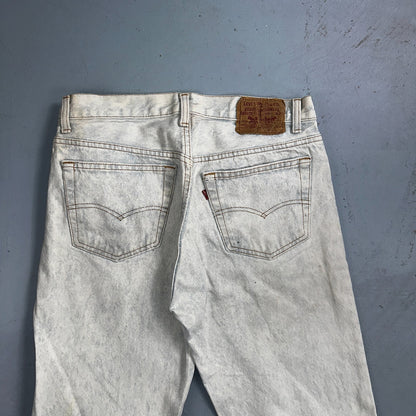 Levis 501 Vintage 90s USA XX Straight Leg Jeans 32x34 Blue Light Wash Act 29x32