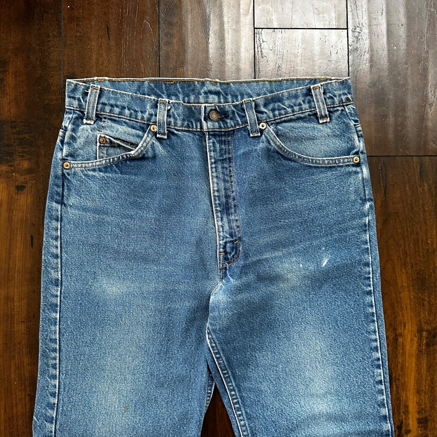 Levis 517 Vintage 90s USA Orange Tab Bootcut Flare Blue Jeans 35x30 Act 32x28