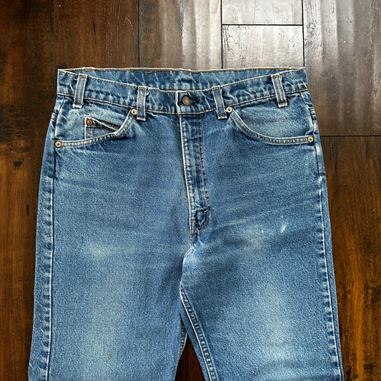 Levis 517 Vintage 90s USA Orange Tab Bootcut Flare Blue Jeans 35x30 Act 32x28