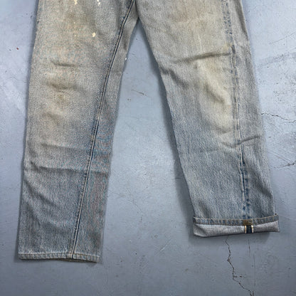 Levis 501 Vintage 80s Redline Selvedge USA XX Jeans Light Wash 1980s Act 28x29
