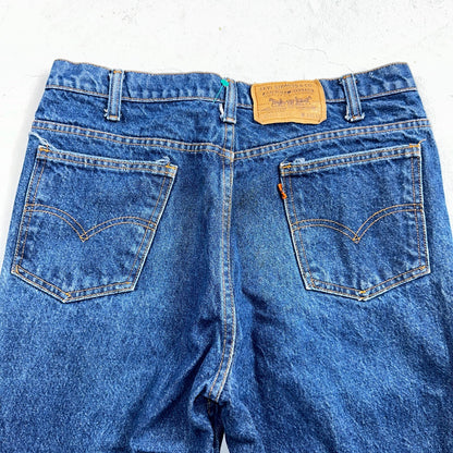 Levis 517 Vintage 80s USA Orange Tab Bootcut Flare Blue Jeans 34x36 Act31x35