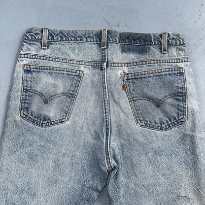 Levis 517 Vintage 80s USA Orange Tab Bootcut Flare Blue Worn Jeans Act 32x29