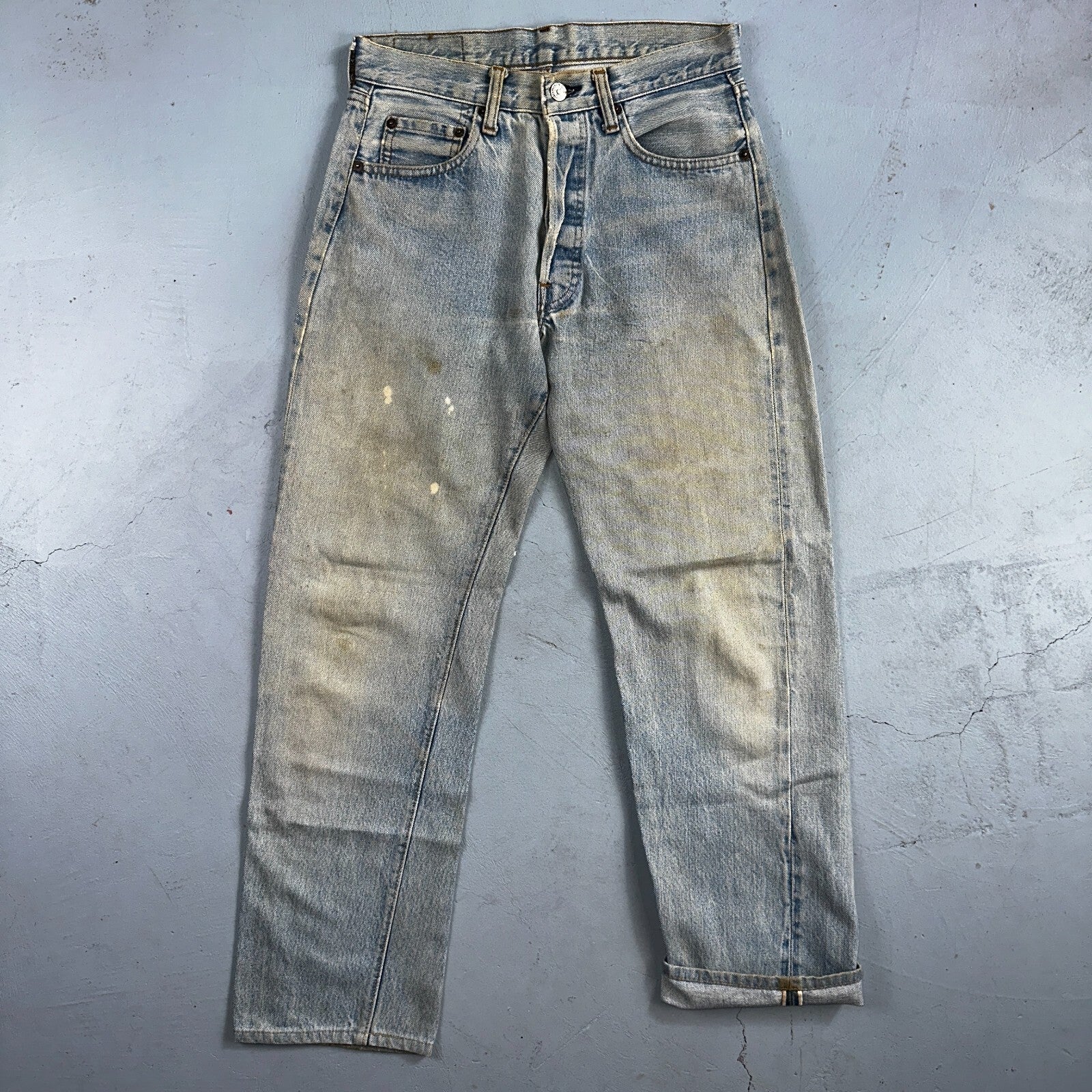 Levis 501 Vintage 80s Redline Selvedge USA XX Jeans Light Wash 1980s Act 28x29