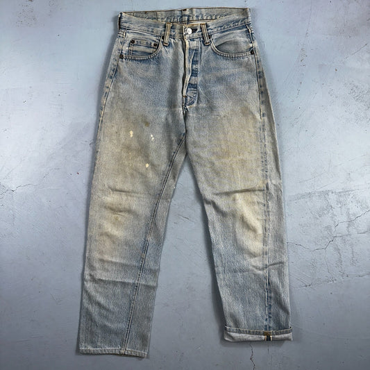 Levis 501 Vintage 80s Redline Selvedge USA XX Jeans Light Wash 1980s Act 28x29
