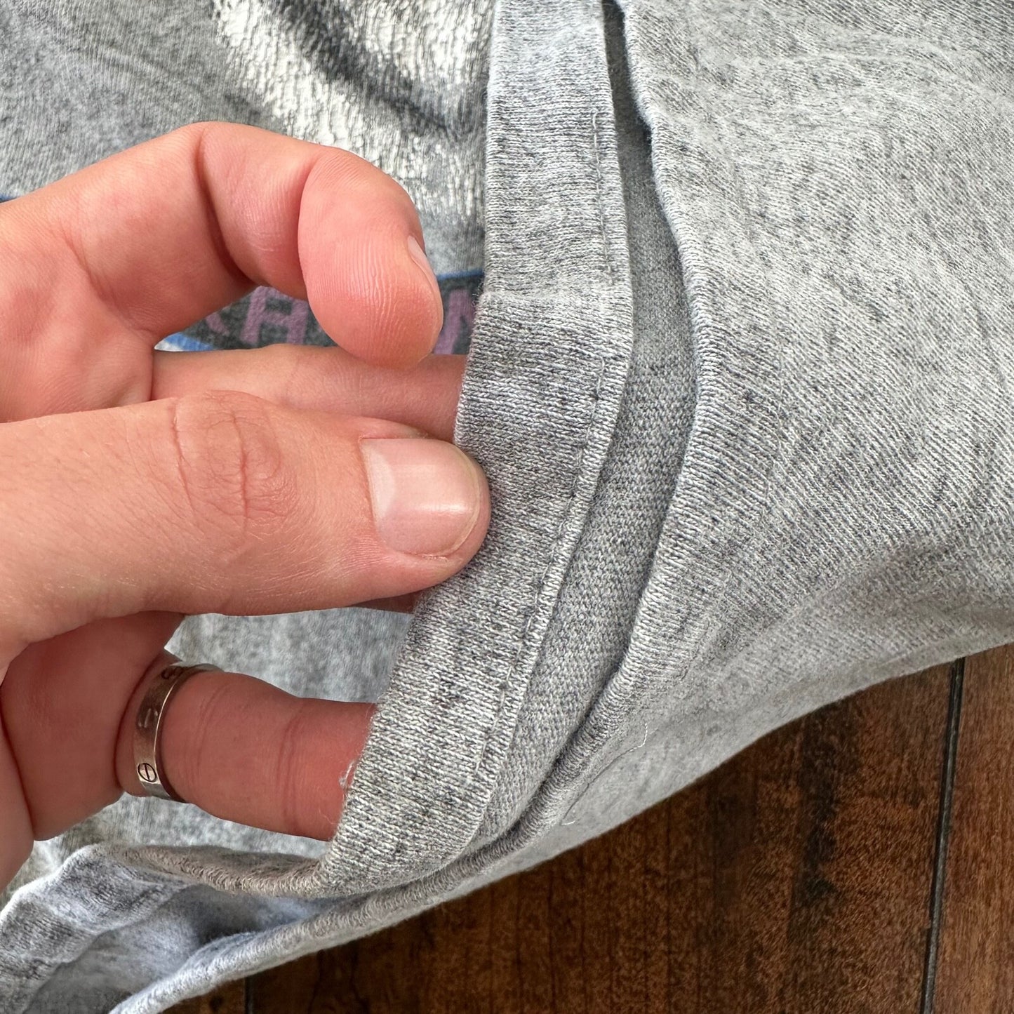 Wolf Vintage T Shirt Gray Crop 90s Single Stitch Animal Republic Lost Rap Music