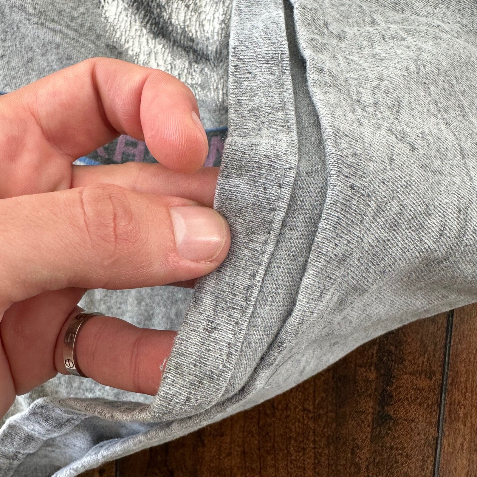 Wolf Vintage T Shirt Gray Crop 90s Single Stitch Animal Republic Lost Rap Music