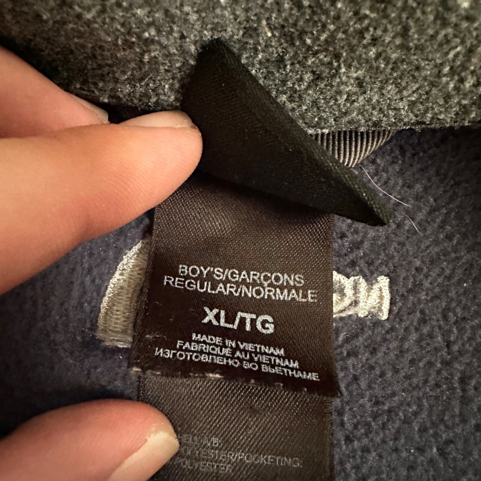 The North Face Navy Fleece Jacket Kids T206 T606 F09 Grey XL TNF VTG Style