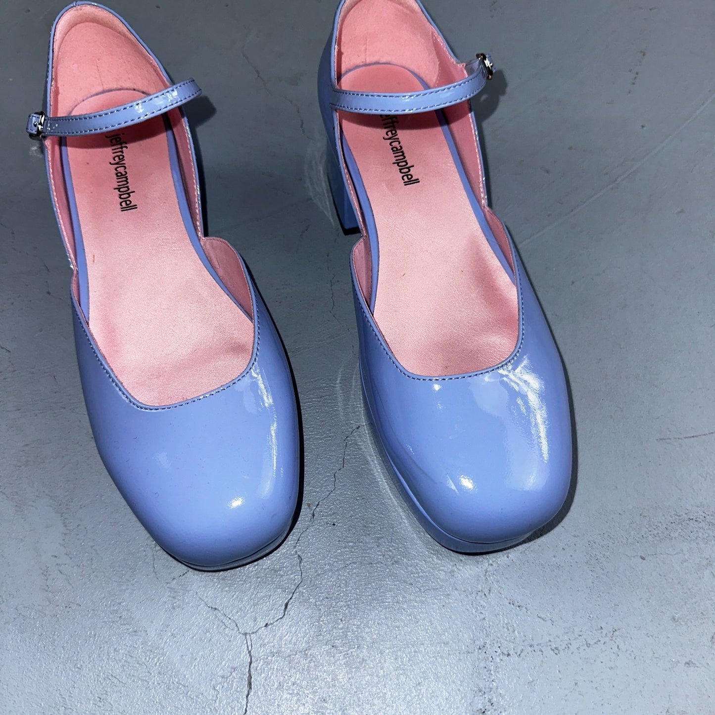 Jeffrey Campbell Ecolier Platform Pump Maddison Mary Jane Blue Platform Shoes