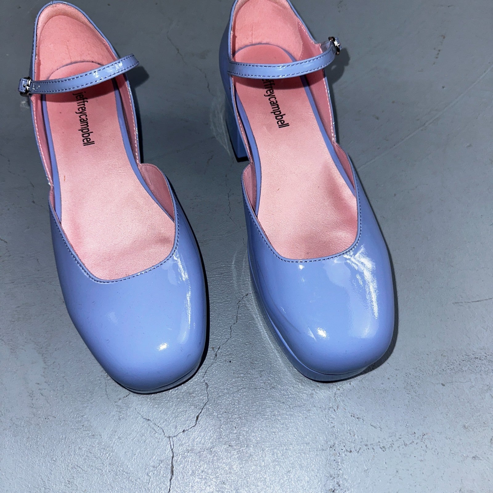 Jeffrey Campbell Ecolier Platform Pump Maddison Mary Jane Blue Platform Shoes