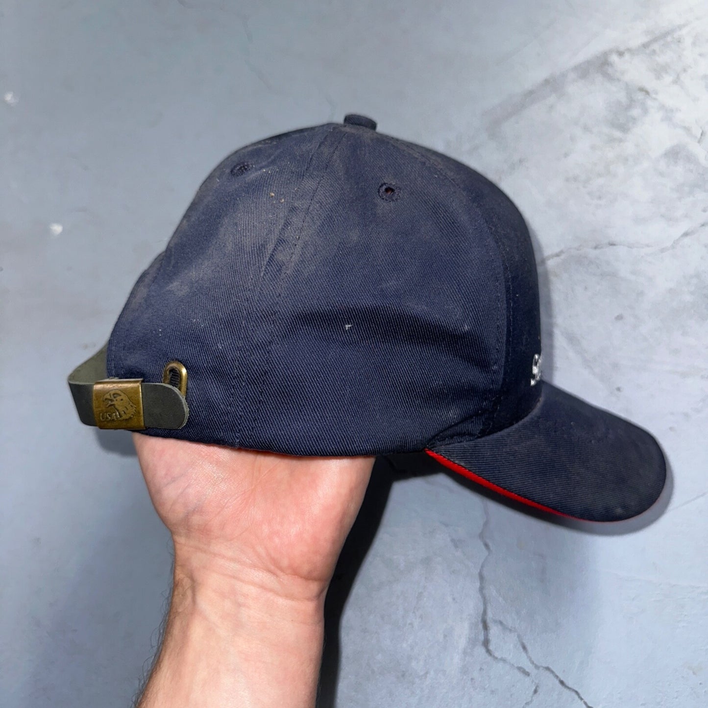 Smith & Wesson Hat Cap VTG Blue One Size Casual Cotton Dad Gun Pistol USA