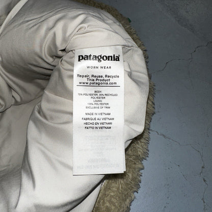 Patagonia Los Gatos El Cap Khaki Beige Teddy Fleece Full Zip Vest - XS Small