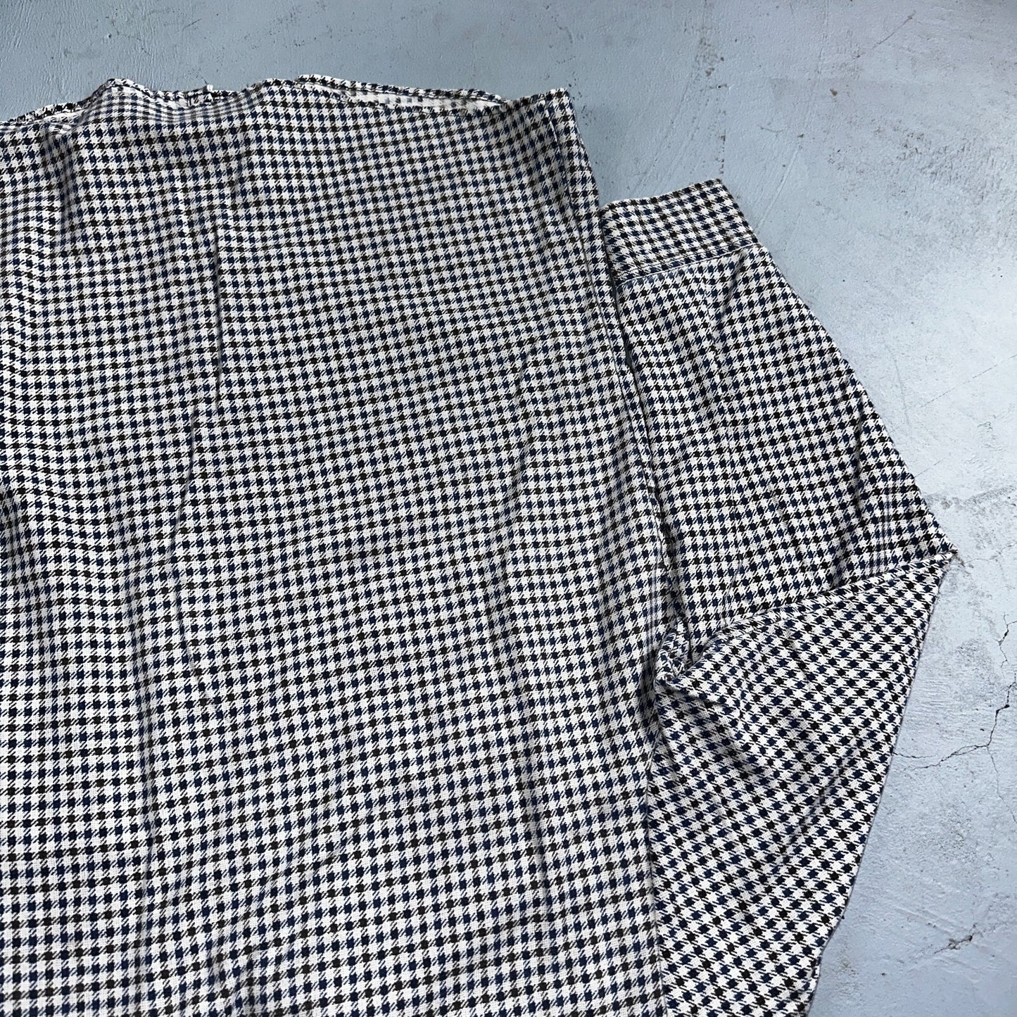 1970s Plaid Long Sleeve Striped Button Down Shirt 60s 70s Rockabilly Checker