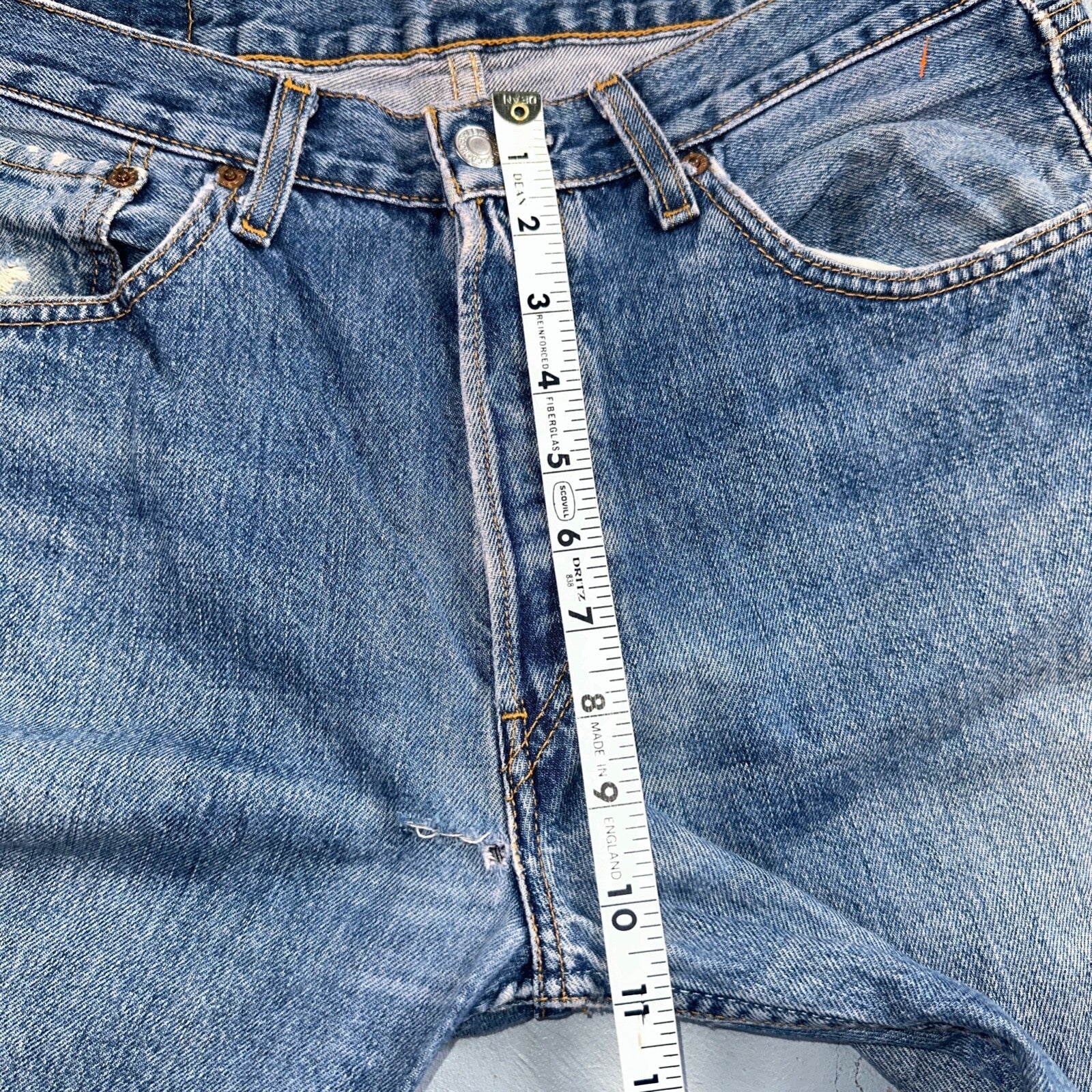 Levis 501 Vintage Y2K Europe Straight Leg Jeans 32x32 90s Med Wash Act 32x31
