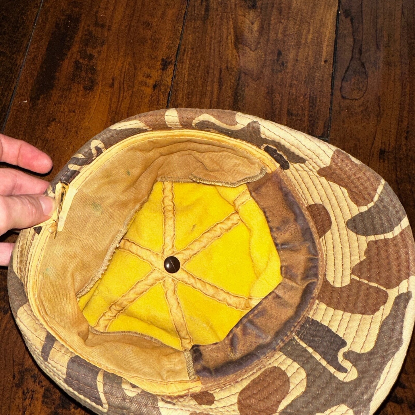 Frogskin Hunting 70s Fisherman Vintage Hat Bucket POST WWII Frog Skin USMC Camo