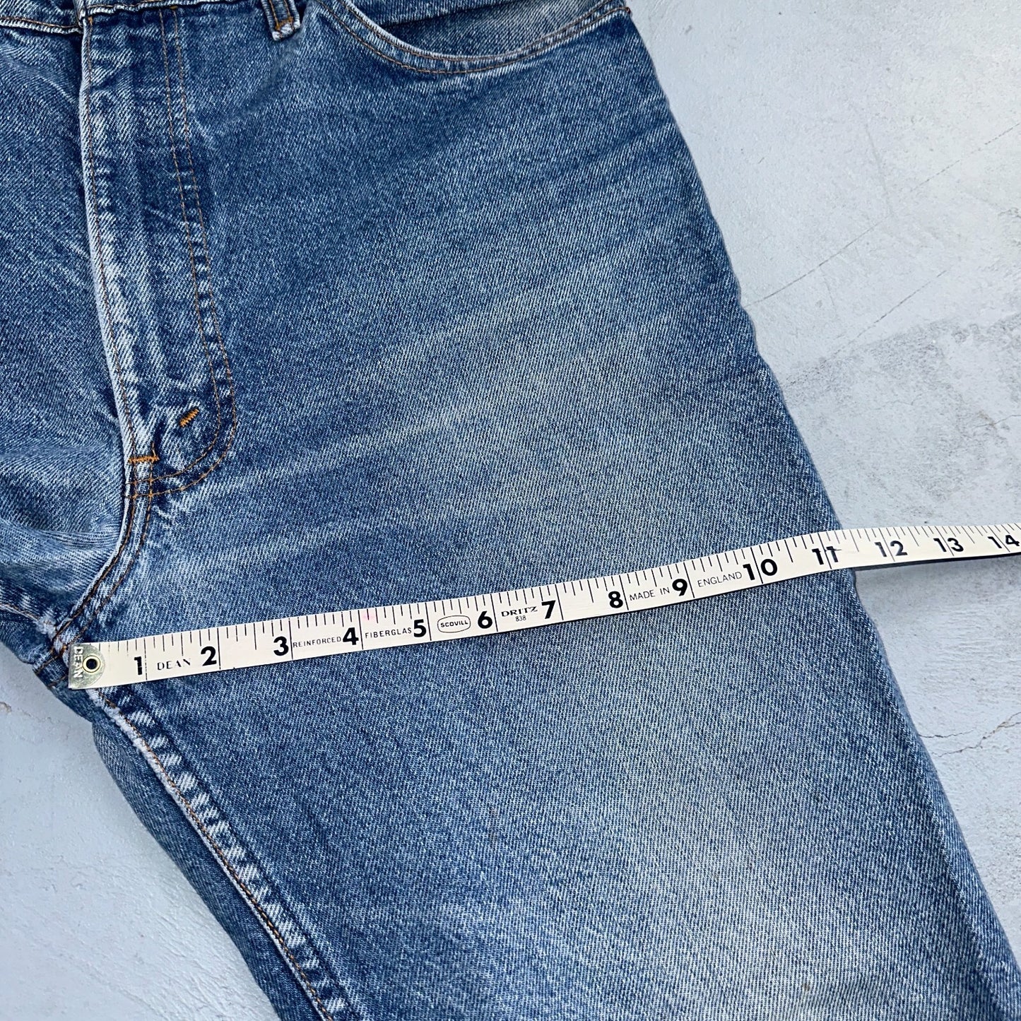 Levis 517 Vintage 90s Canada Orange Tab Bootcut Flare Blue Worn Jeans Act 38x30