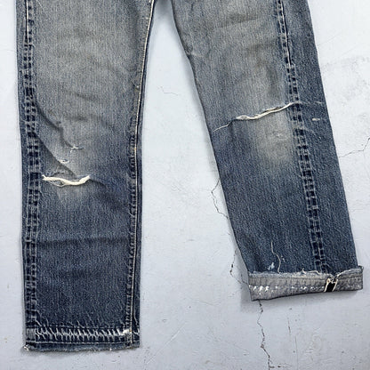 Levis 501 Big E Vintage 60s Redline Selvedge USA XX 1960s Jeans 30x32 Ac 28x28