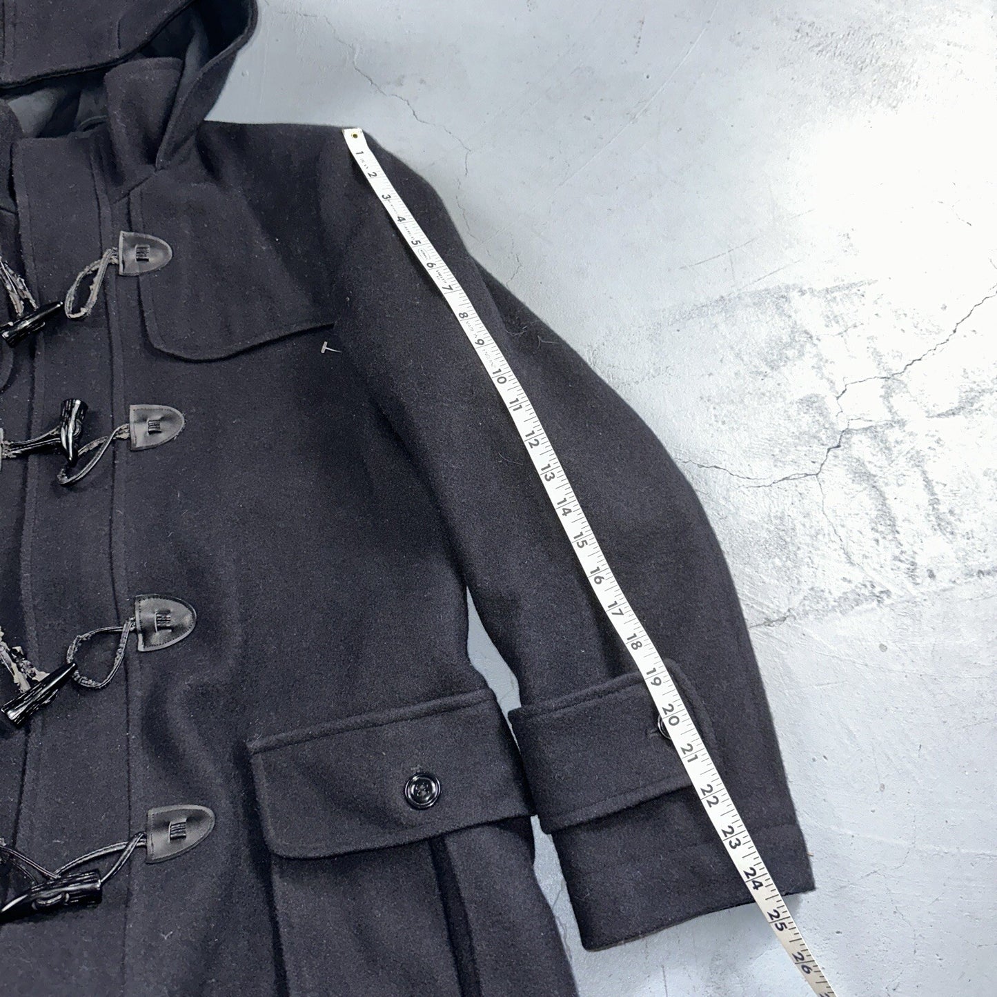 L.L. Bean Men S US Navy Anchor Collection Toggle Wool Pea Coat Jacket USA VTG