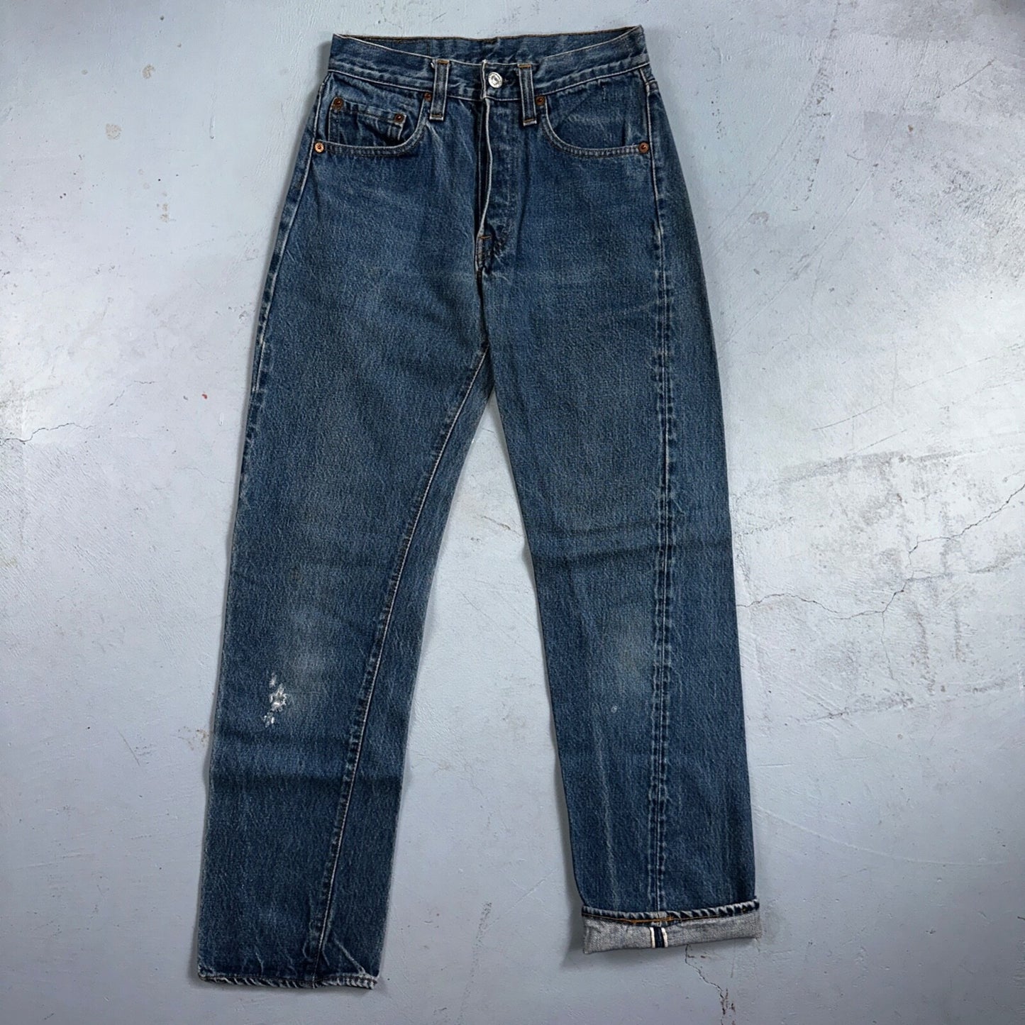 Levis 501 Vintage 80s Redline Selvedge USA XX Jeans Med Wash 27x34 Act 24x30