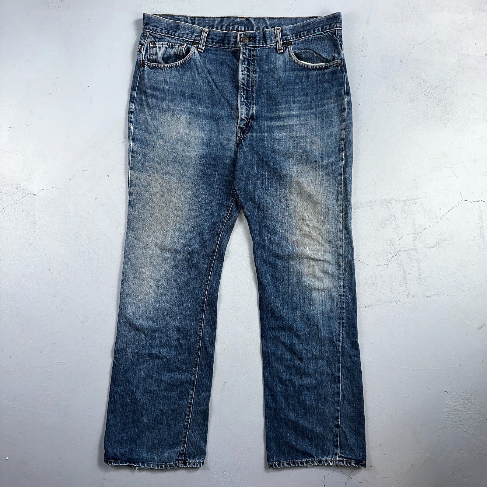 Levis VTG 517 0217 Jeans Mens 40x32 Blue Talon 70s USA Denim Single Stitch 38x31