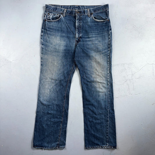 Levis VTG 517 0217 Jeans Mens 40x32 Blue Talon 70s USA Denim Single Stitch 38x31