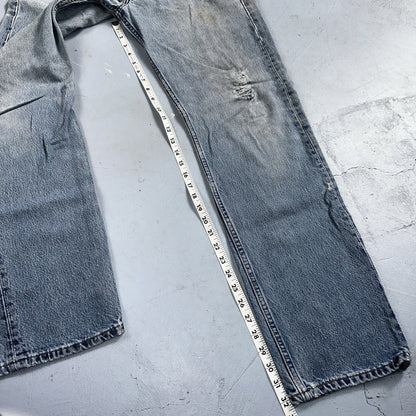 Levis 501 Vintage 90s USA XX Straight Leg Jeans 34x34 Light Wash Act 31x32
