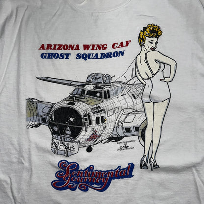Vintage Arizona Wing Caf Ghost Squadron Sentimental Journey T-Shirt Size XL