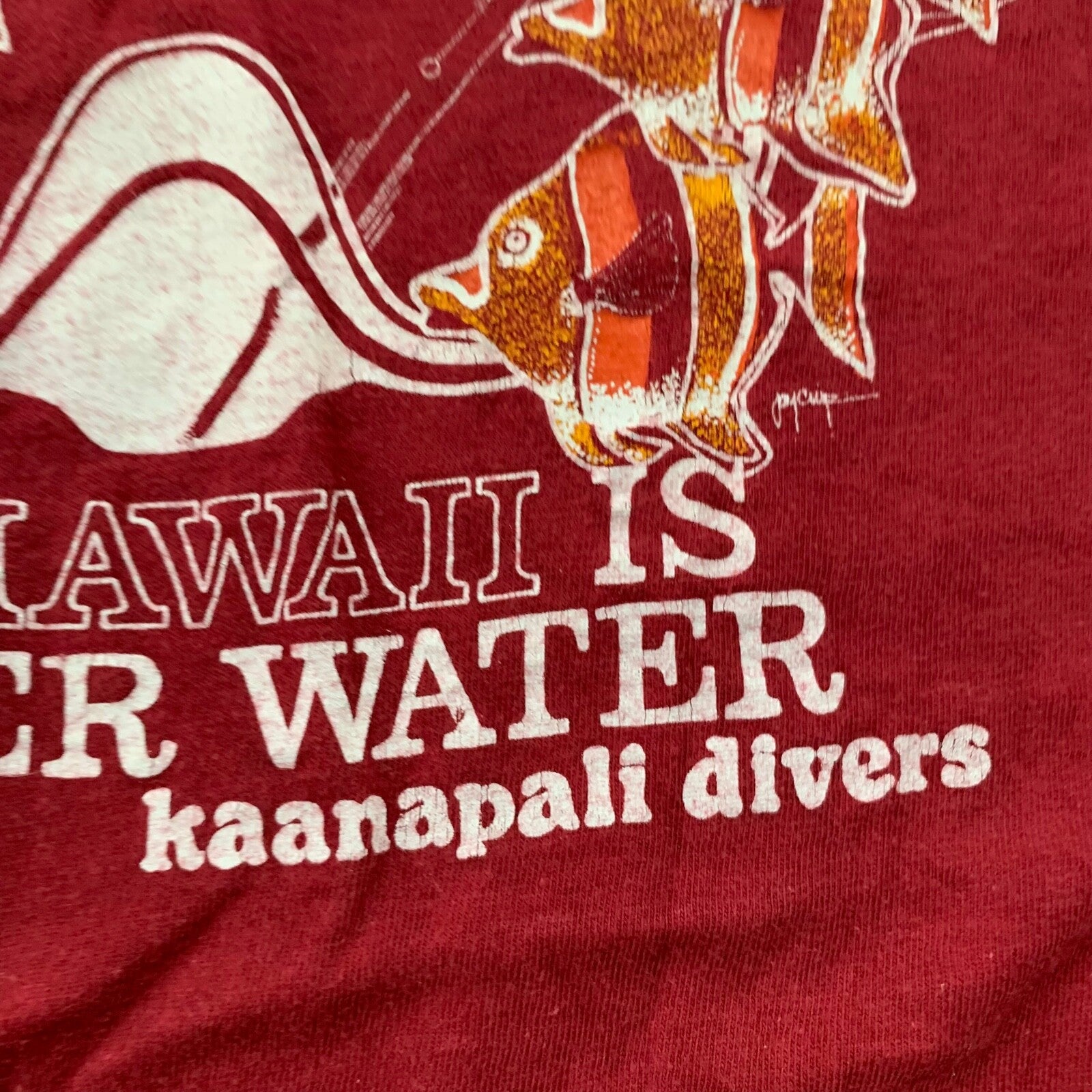 Hawaii Fishes Vintage T Shirt Ocean Love Animas Nemo Finding Cute Art Rap 80s