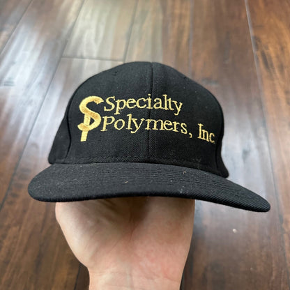 Specialty Polymer Inc Vintage Hat Cap Snapback Black Gold Oregon Rap Music Bands