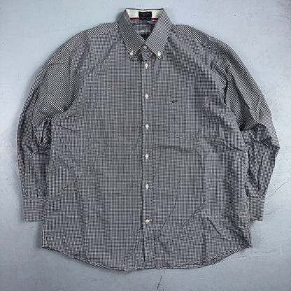 Paul & Shark Yachting Mens 44 Long Sleeve Button Down Shirt Checkered Hamptons