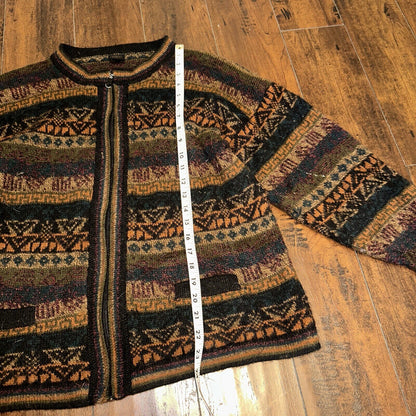 Icelandic style Alpaca wool sweater Vintage 80s 90s Artexo Pattern Crazy Cool