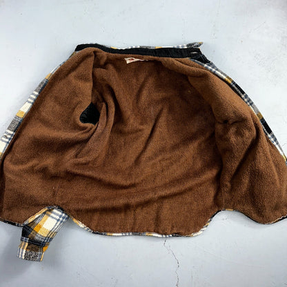 Vintage Triton 70s Sportswear Mens Black Plaid Wool Tartan Work Jacket Navy USN