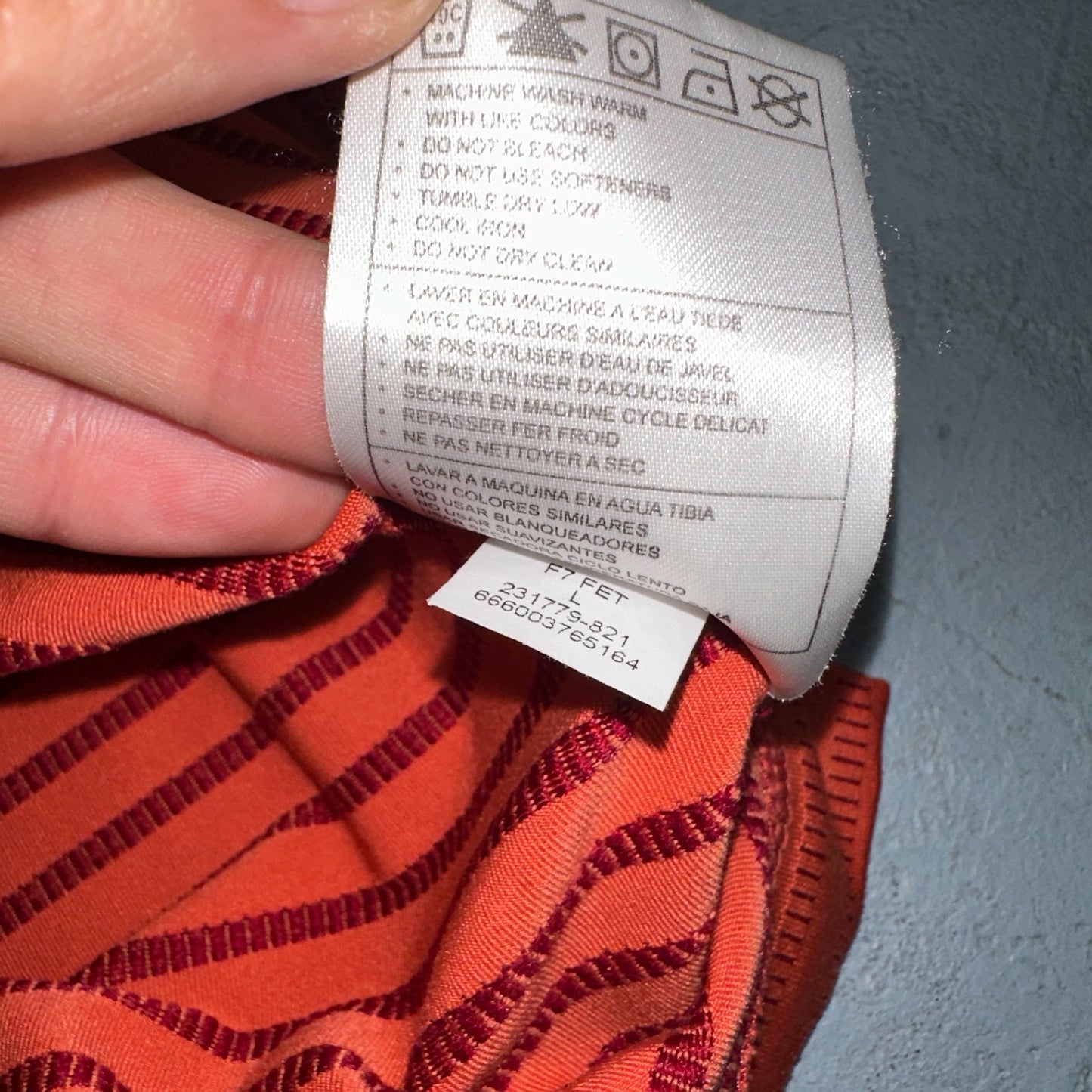 Nike Golf Dri Fit Orange Striped Polo Shirt L Large Vintage Style Sports