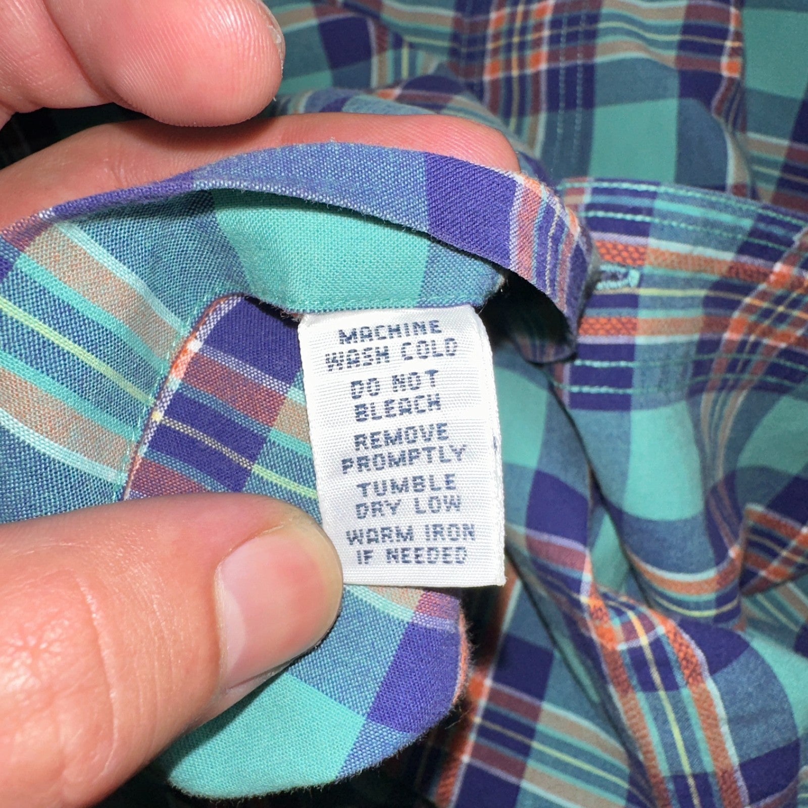 Polo Ralph Lauren Mens Long Sleeve Button Down Shirt Size M Plaid Green Blue